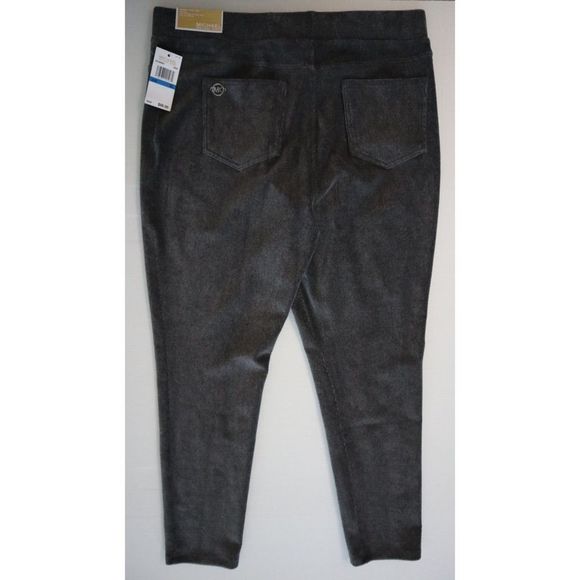 Michael Kors QH3308R0F4 Women Sz XL Gray Hi-Rise Skinny Pull-On Corduroy Pants - Picture 4 of 12
